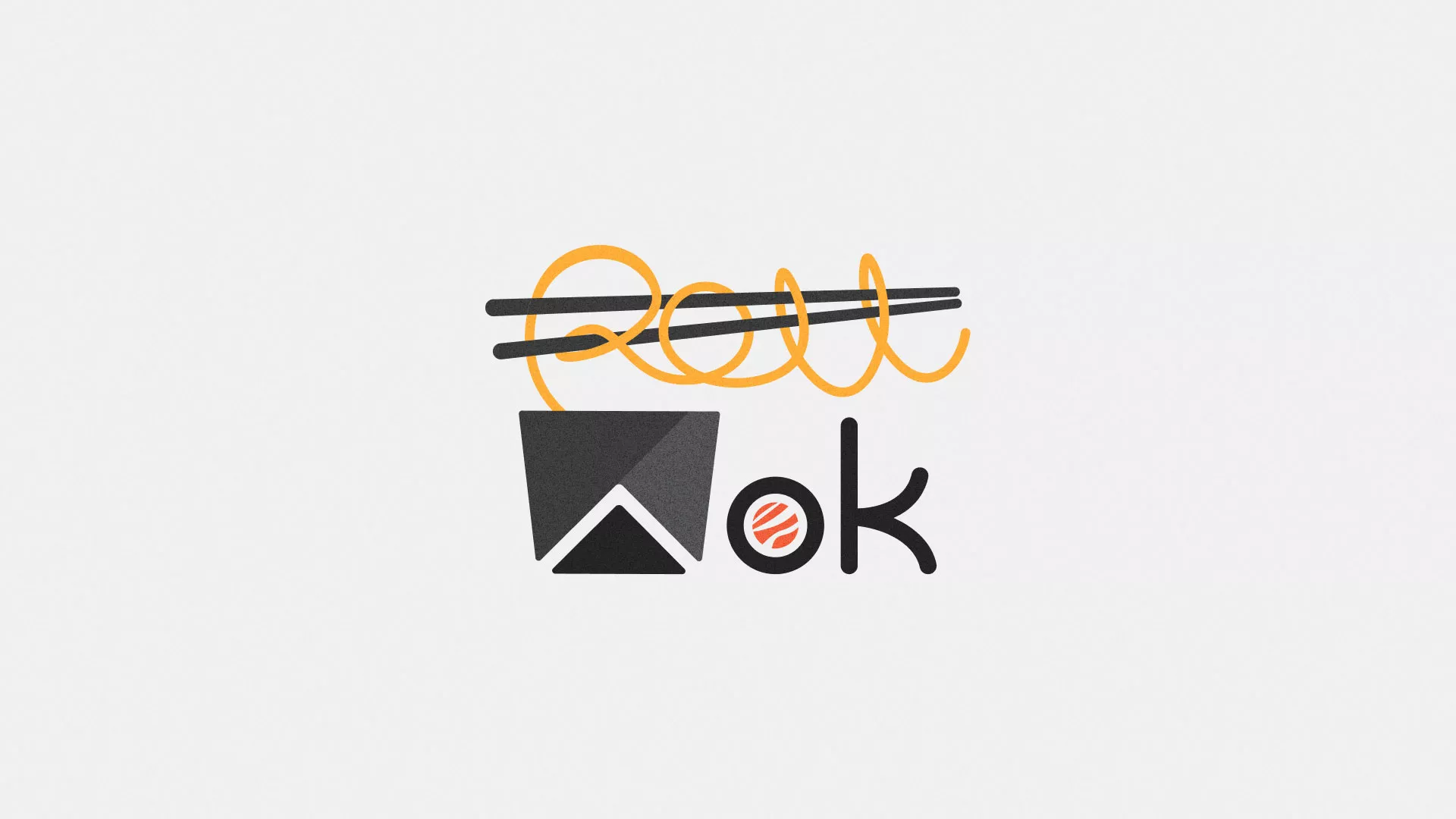 Разработка логотипа суши-бара «Roll Wok Club» в Дубовке